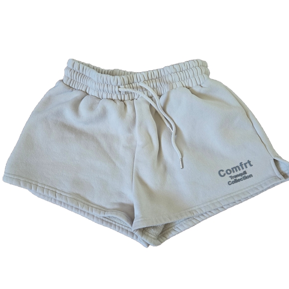 Comfrt Women's Athletic Cream Shorts - Picture 1 of 5